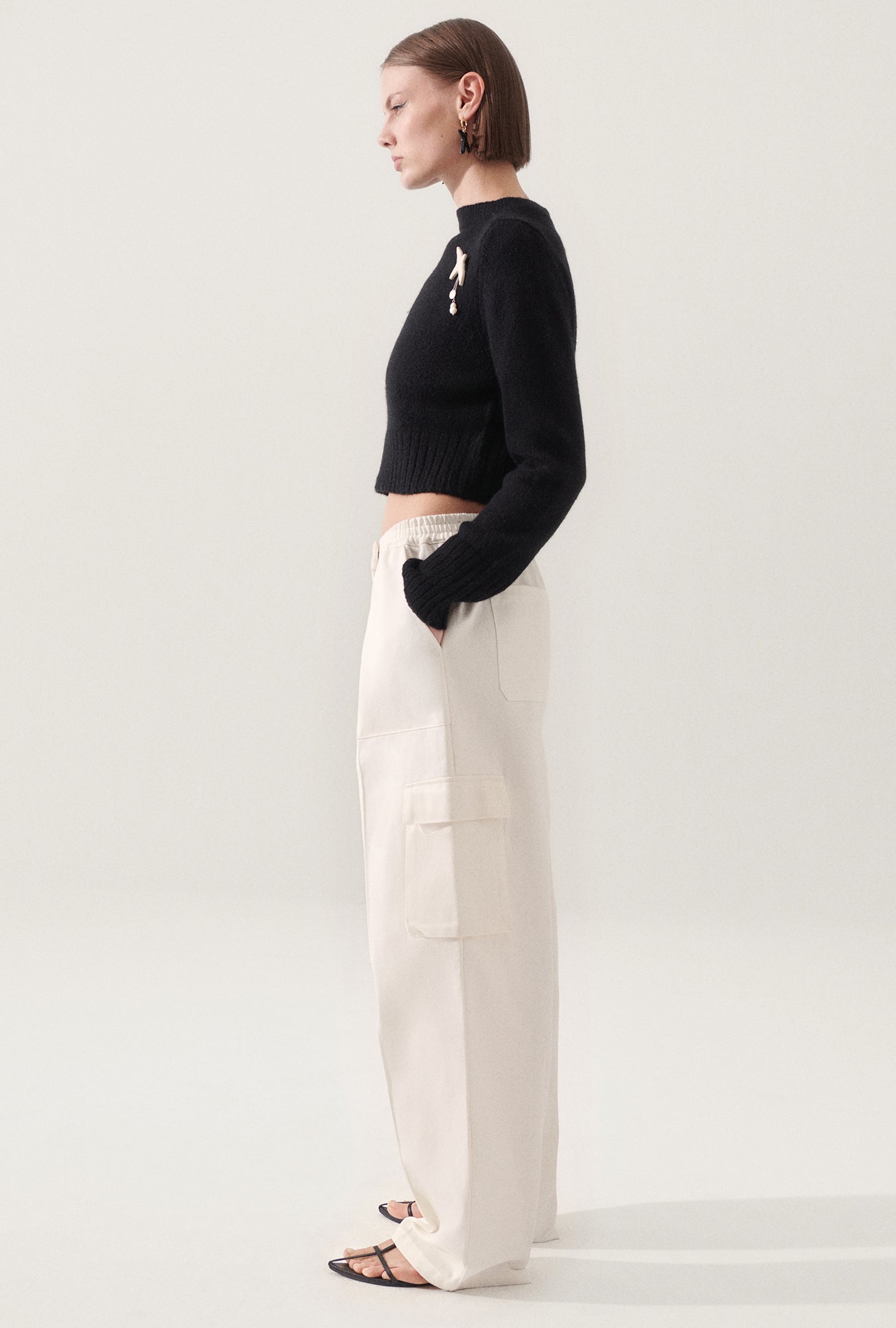 Canvas Cargo Pants Natural