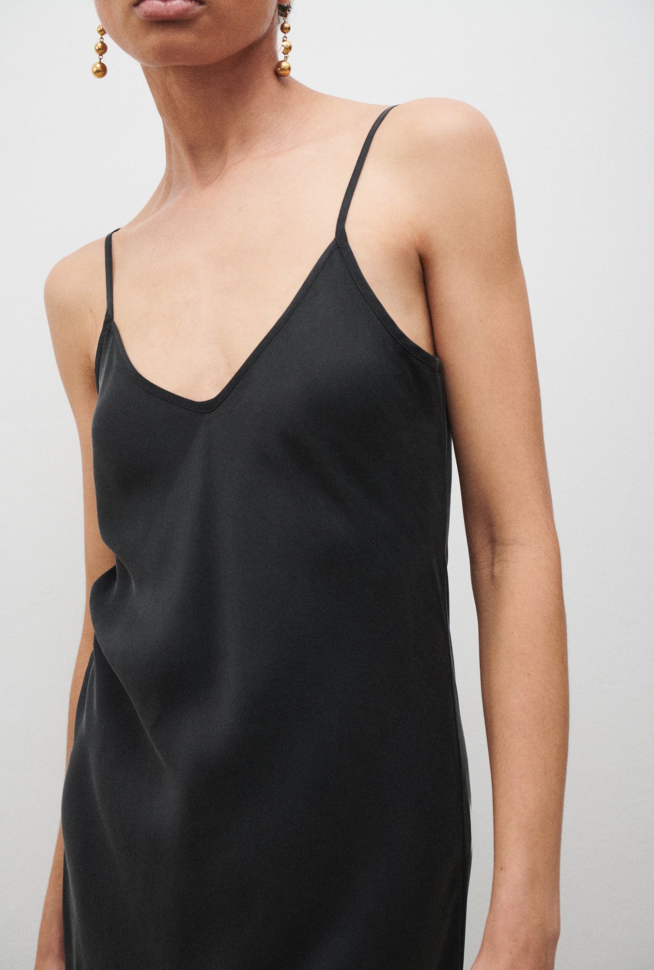 90S Slip Dress Black
