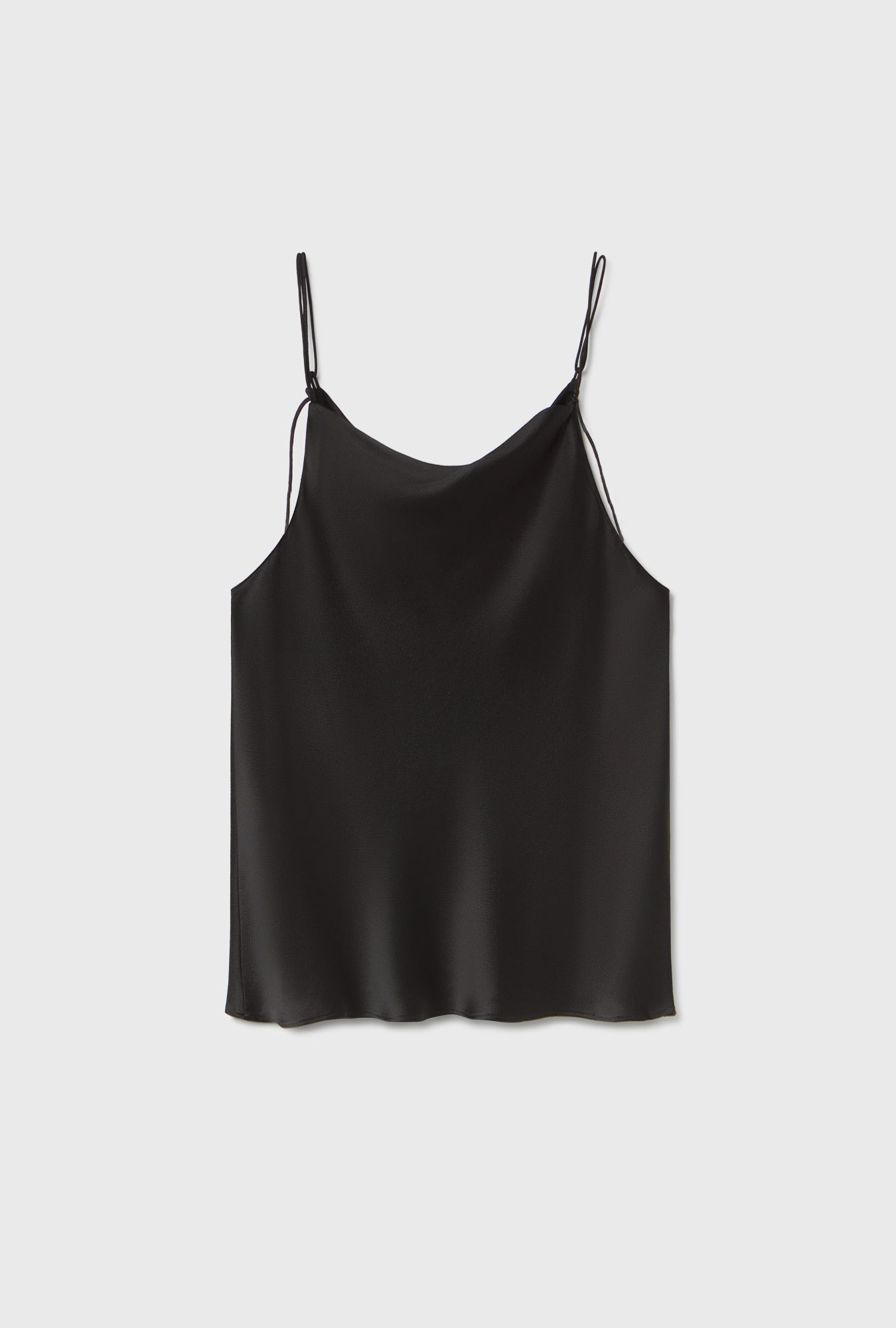 Hammered Drape Cami Black