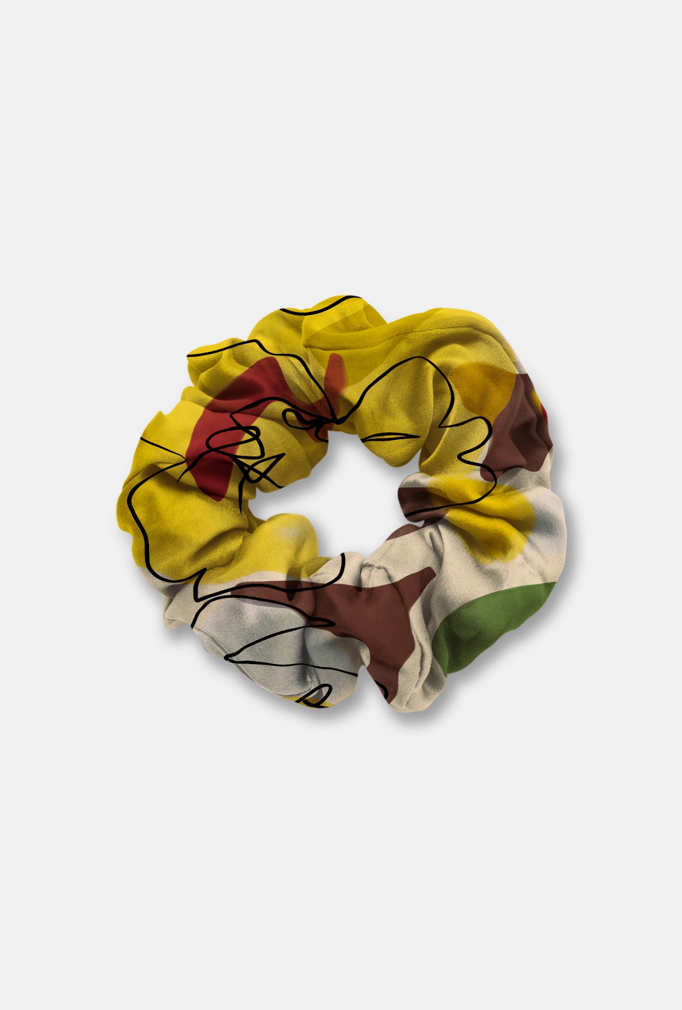 Silk Scrunchie Sunflower Floral