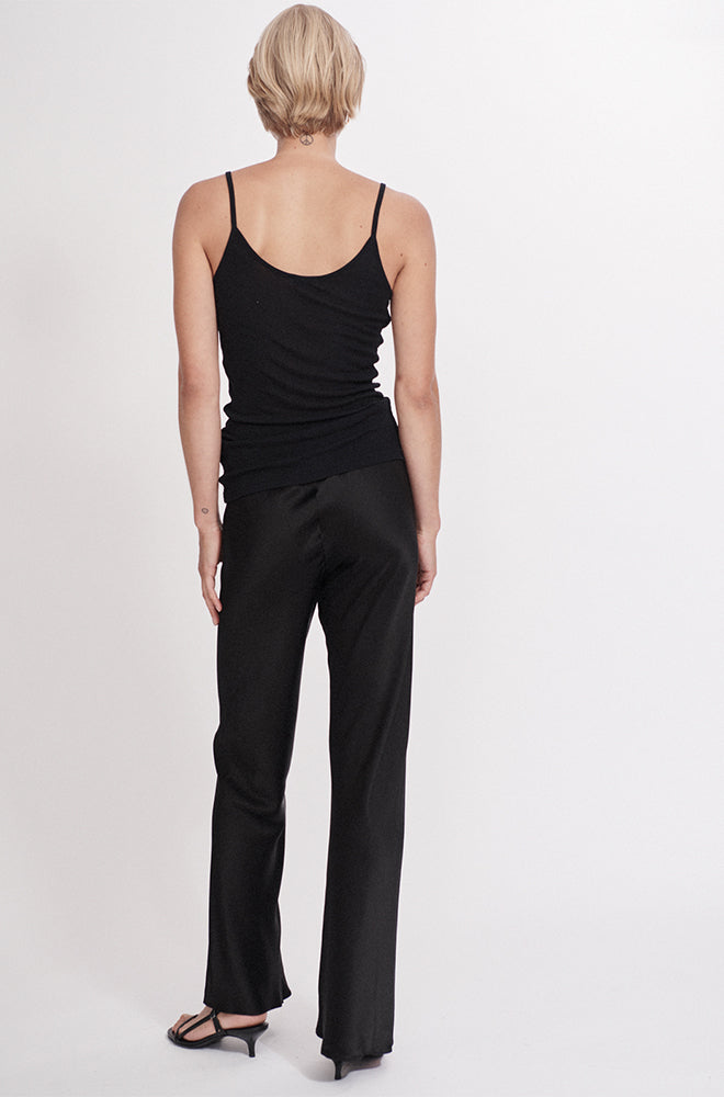 Ribbed Cami Black