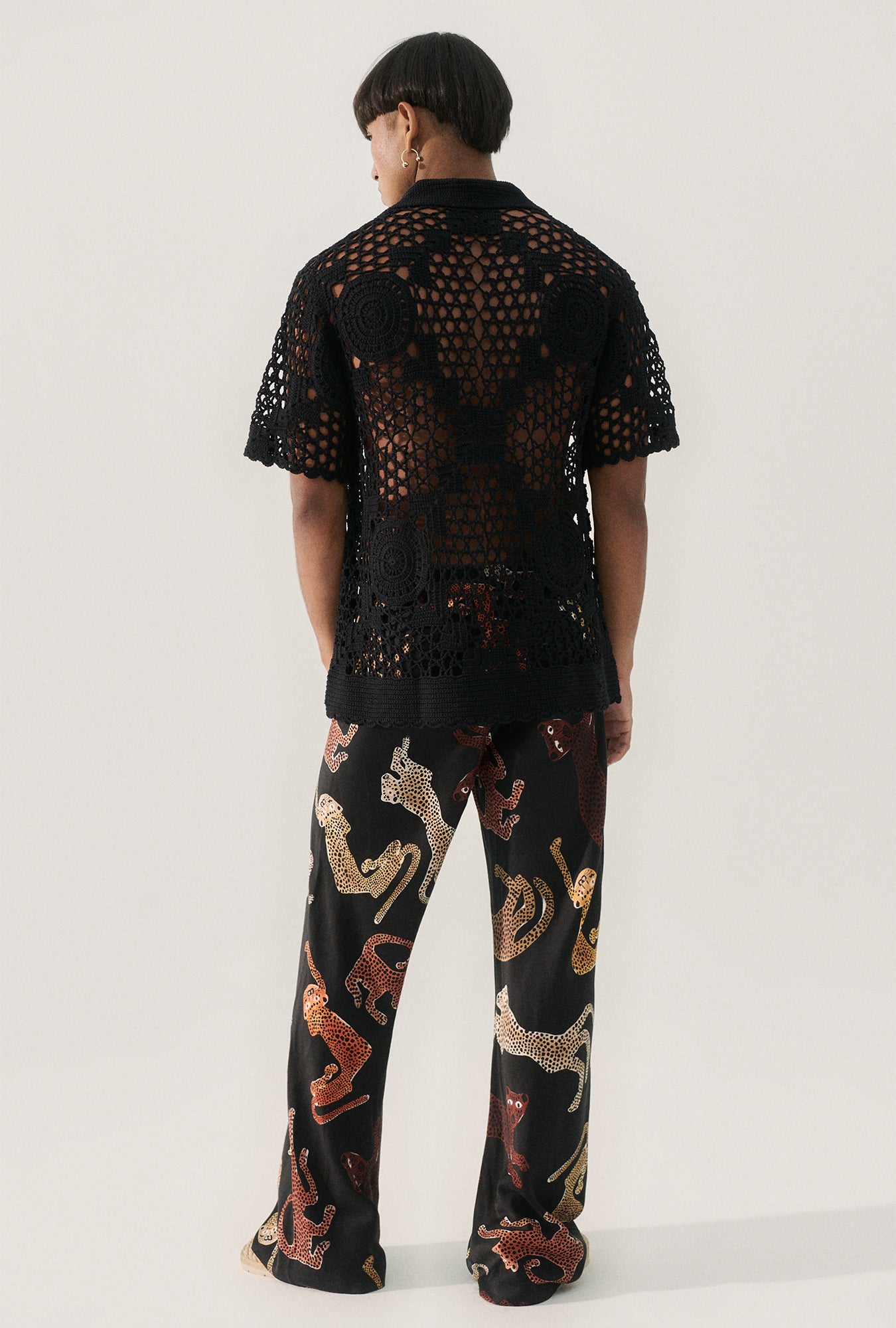 Bias Cut Pants Jaguars Black