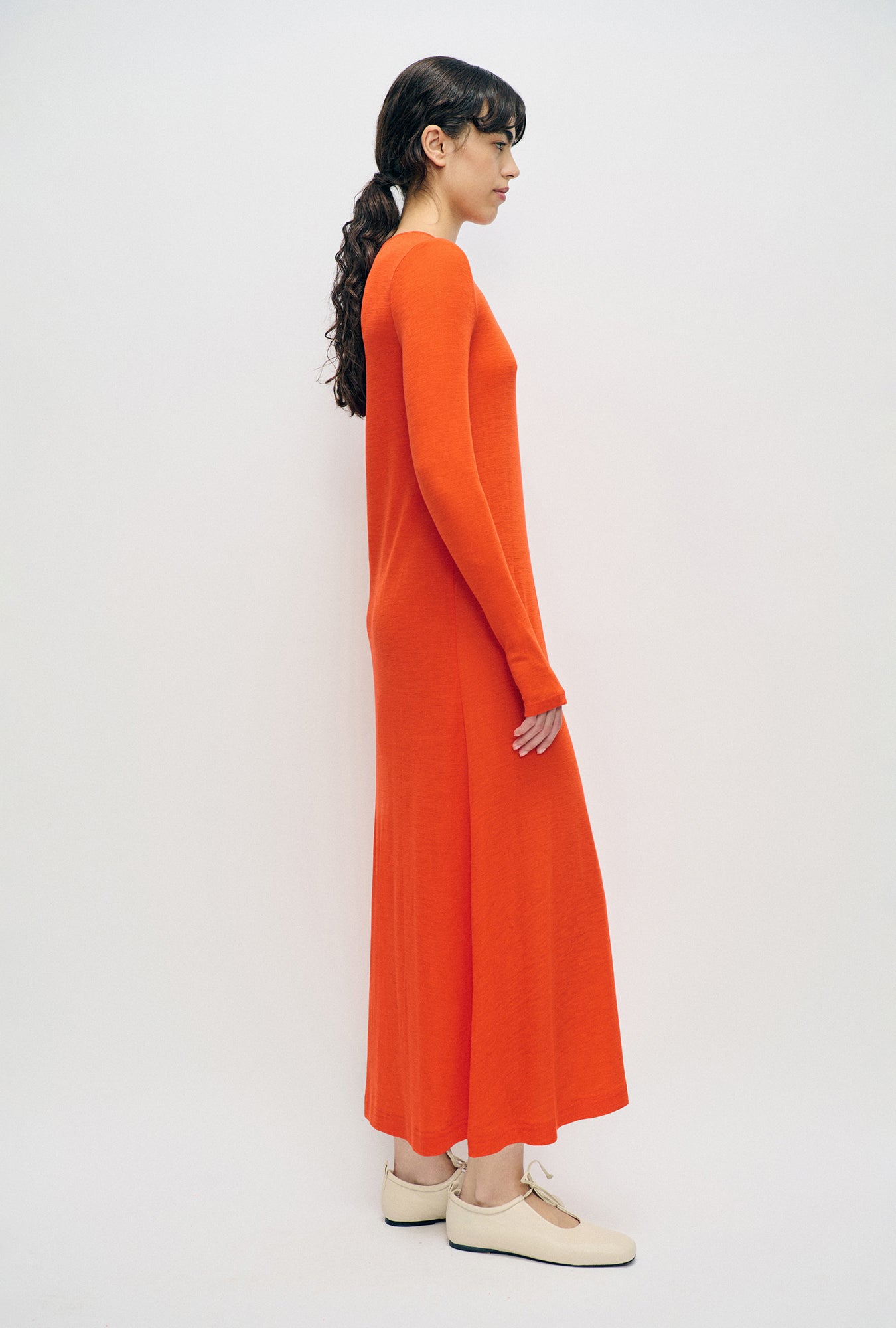 Merino Full Sleeve Dress Sunset