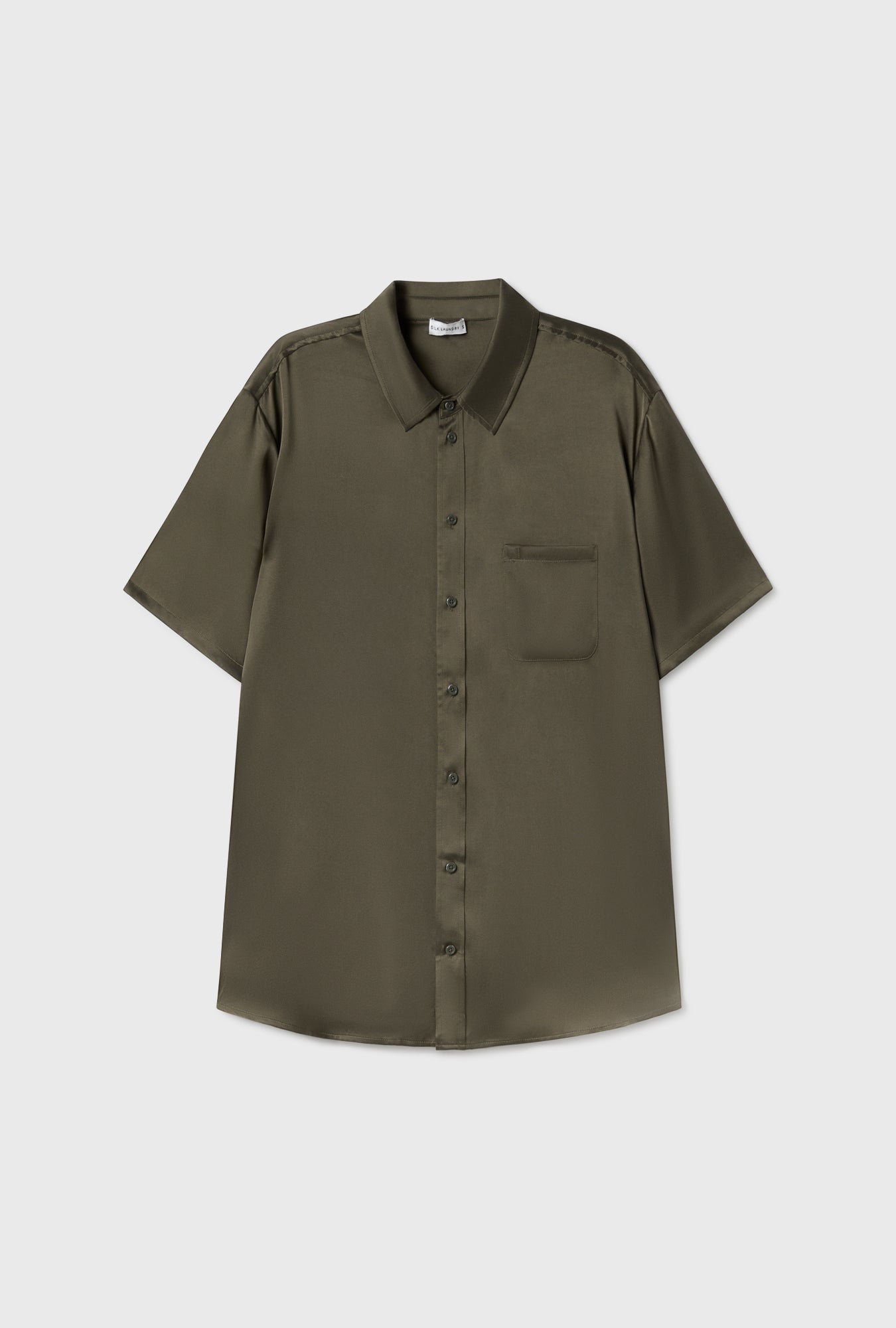 Short Sleeve Boyfriend Shirt Pine