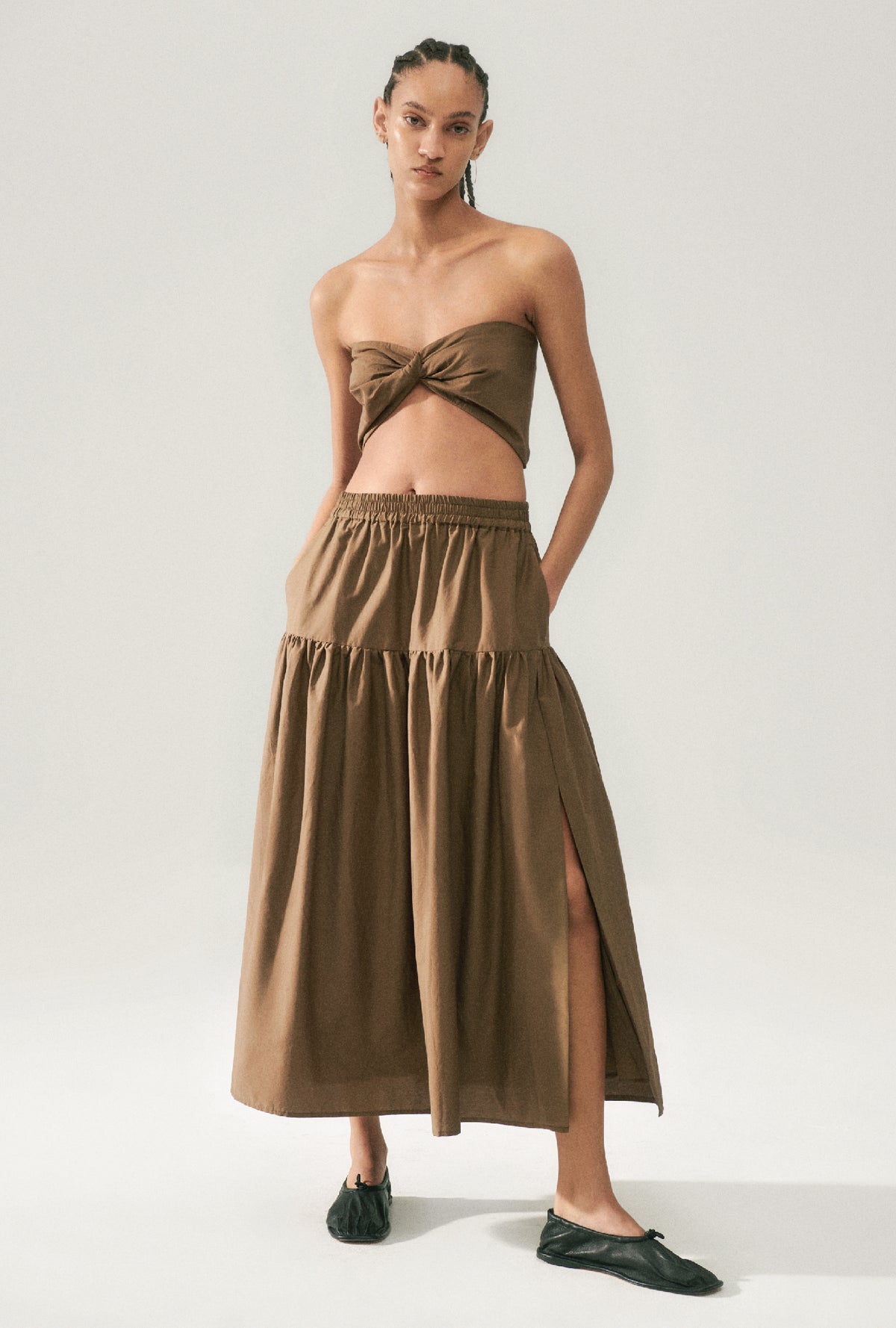 Cotton Silk Twist Top Dark Earth