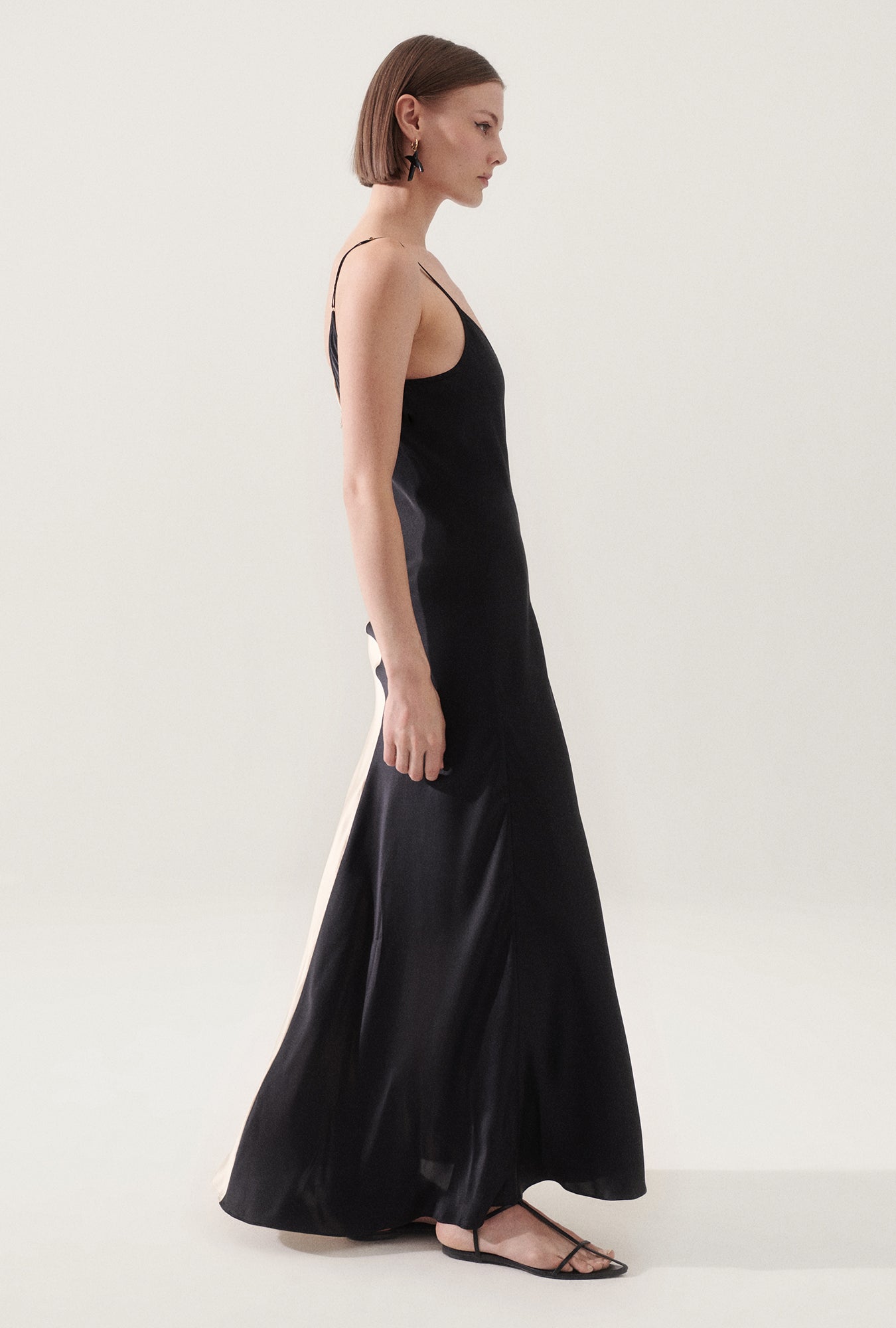 Two-Tone Dress Hazelnut/Black