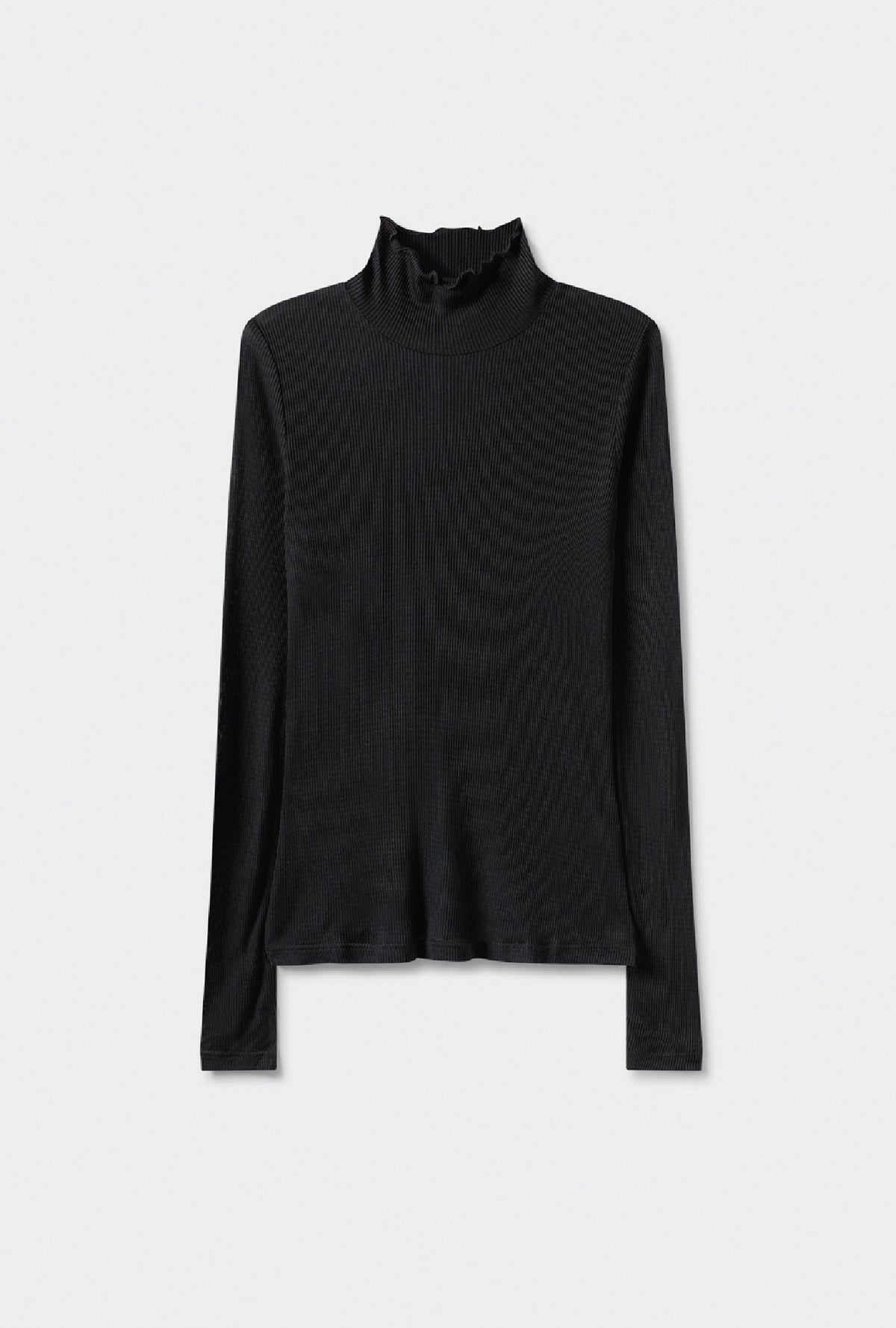 Ribbed Turtleneck Black