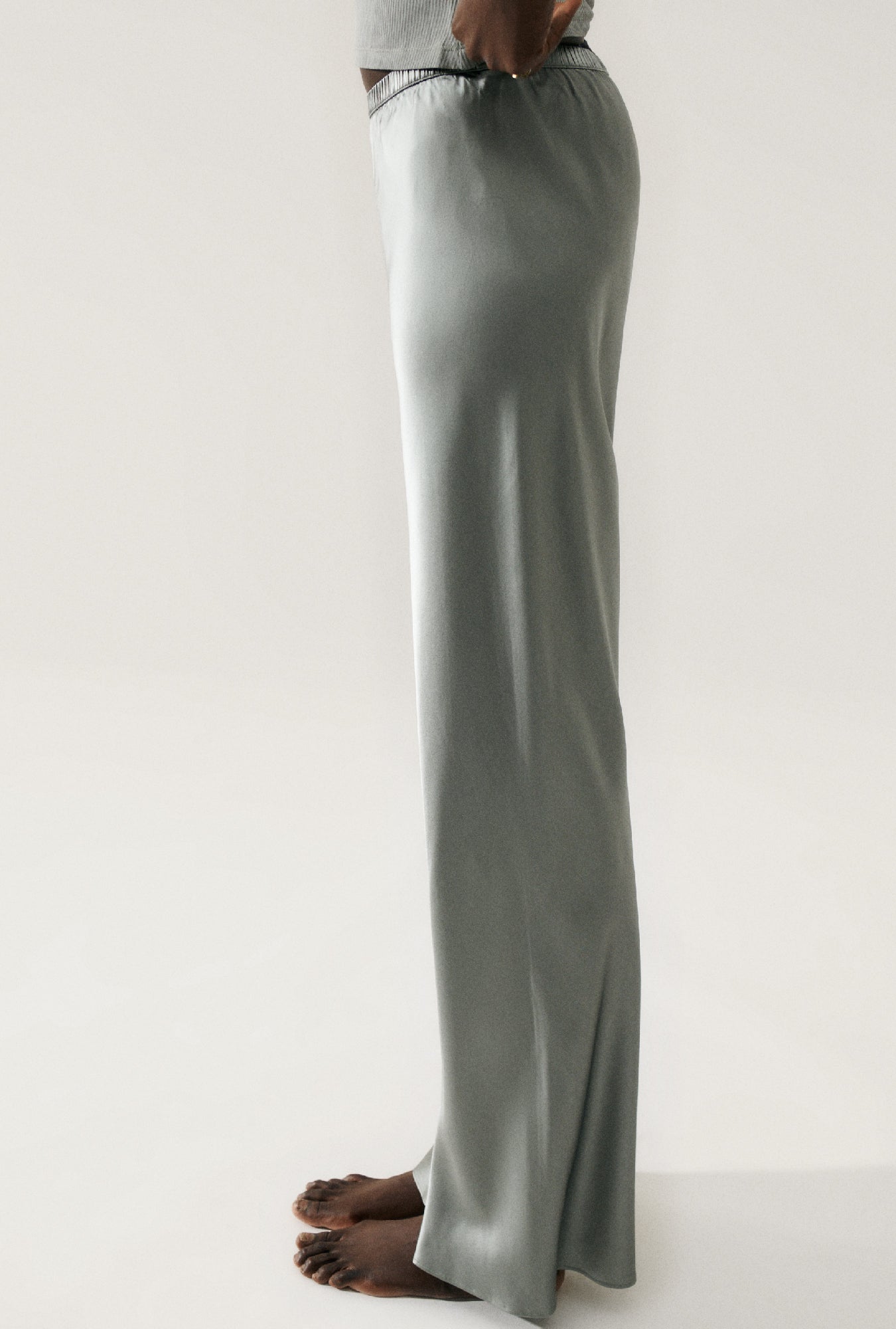 Bias Cut Pants Moon