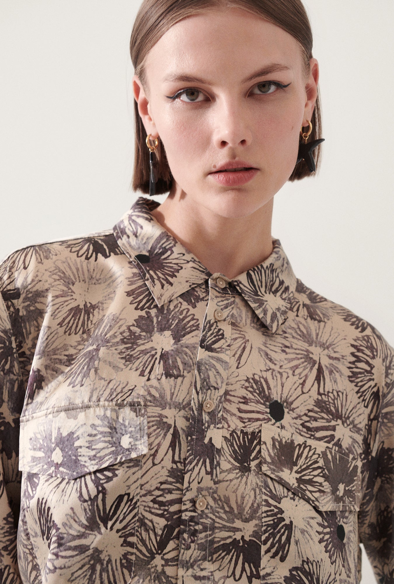 Boyfriend Shirt Aster Floral