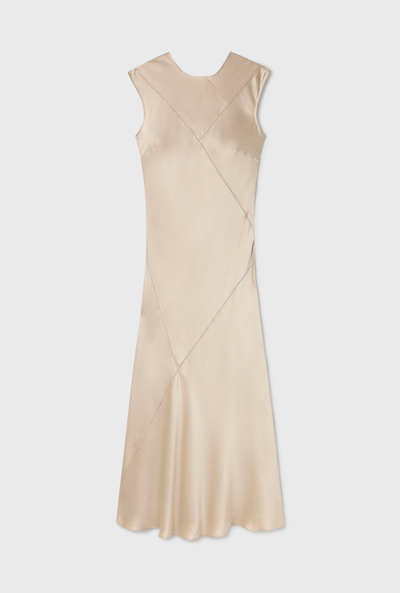 Splice Sleeveless Dress Hazelnut