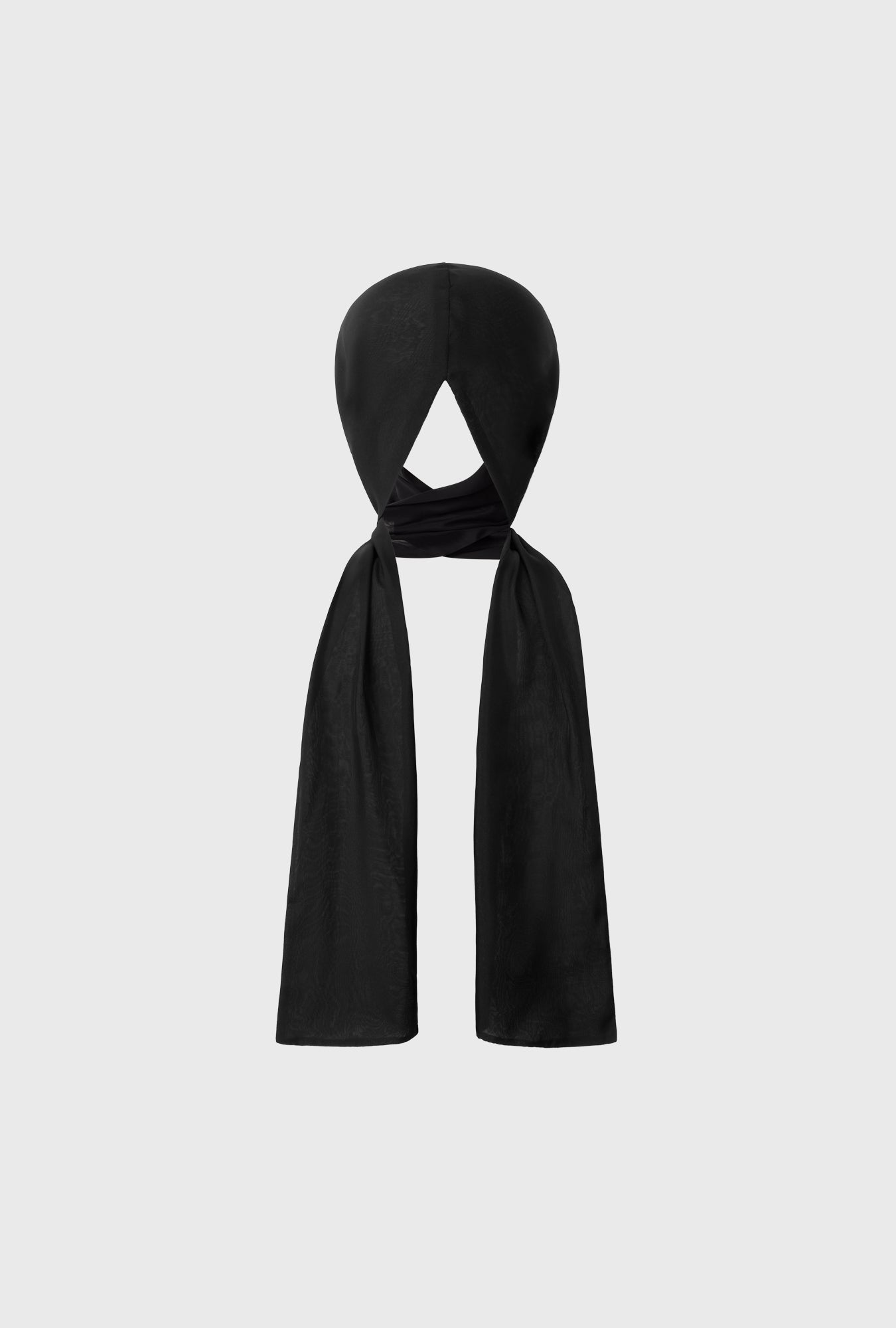 Chiffon Hollywood Headscarf Black