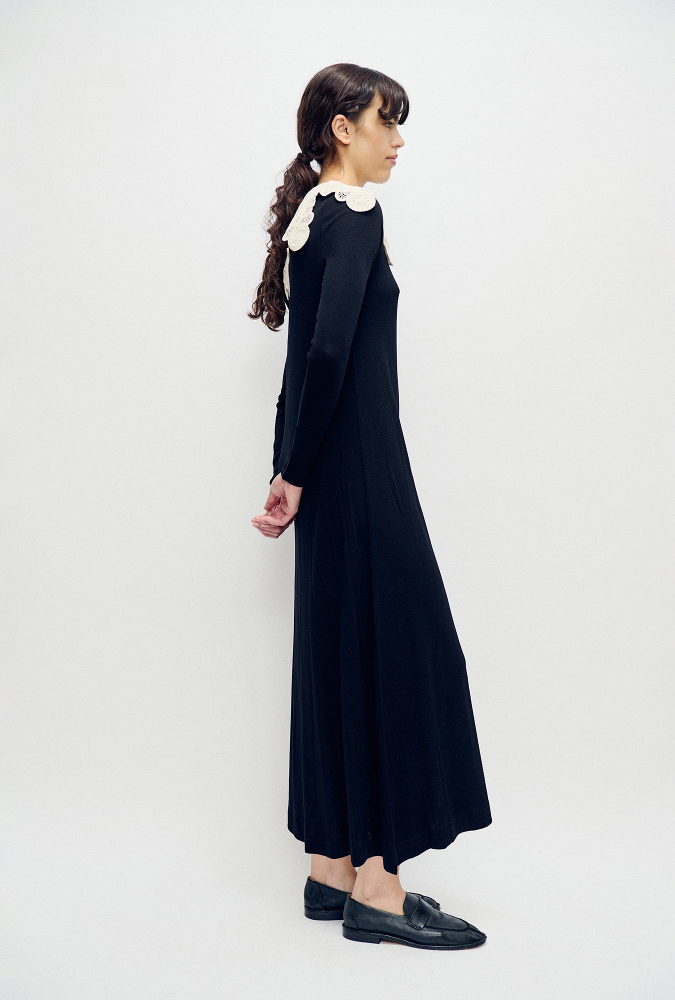 Merino Full Sleeve Dress Black