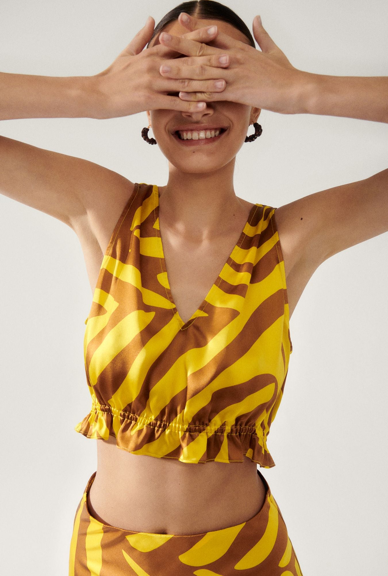 V-Neck Crop Top Tiger Matisse