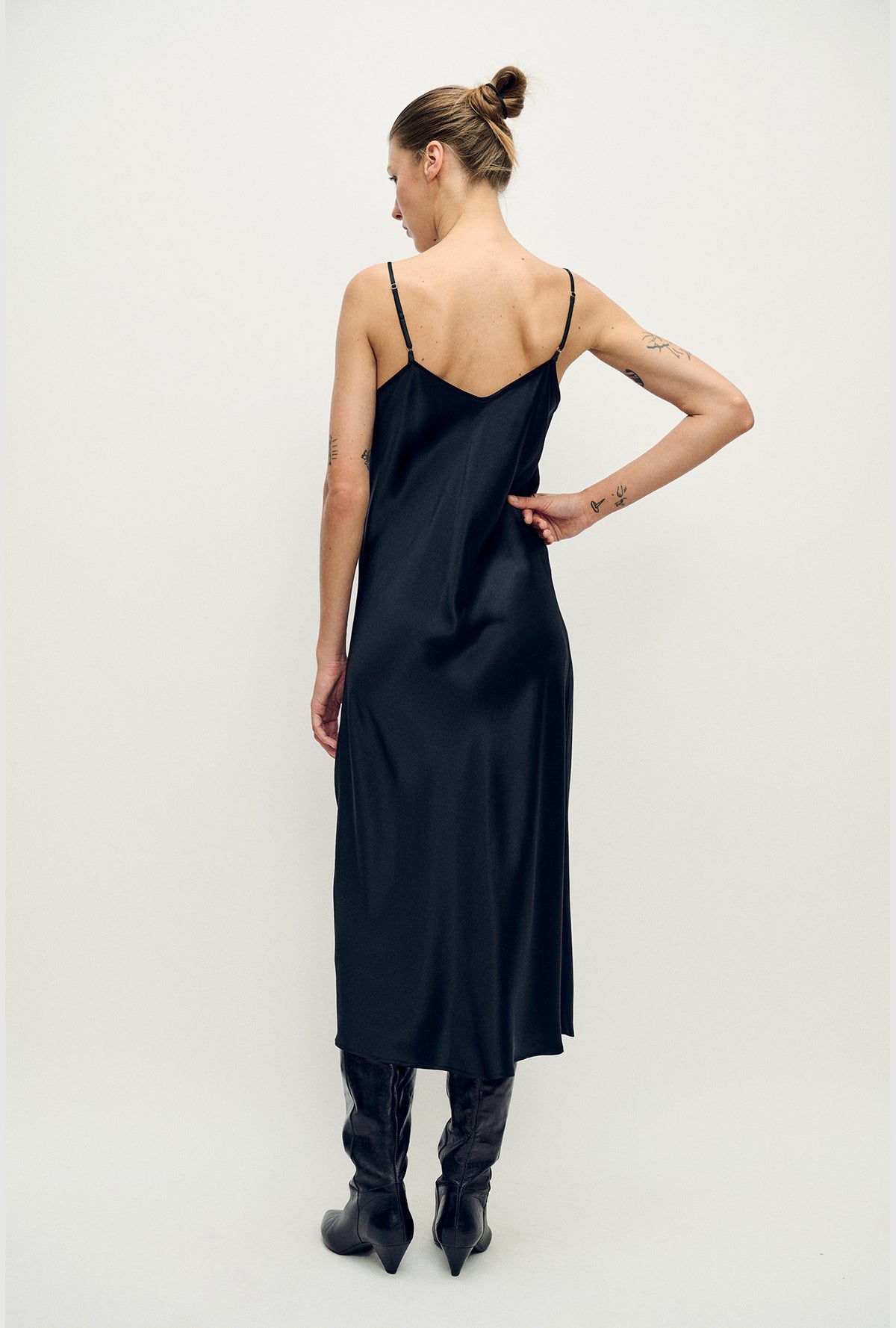 90s Slip Dress Black