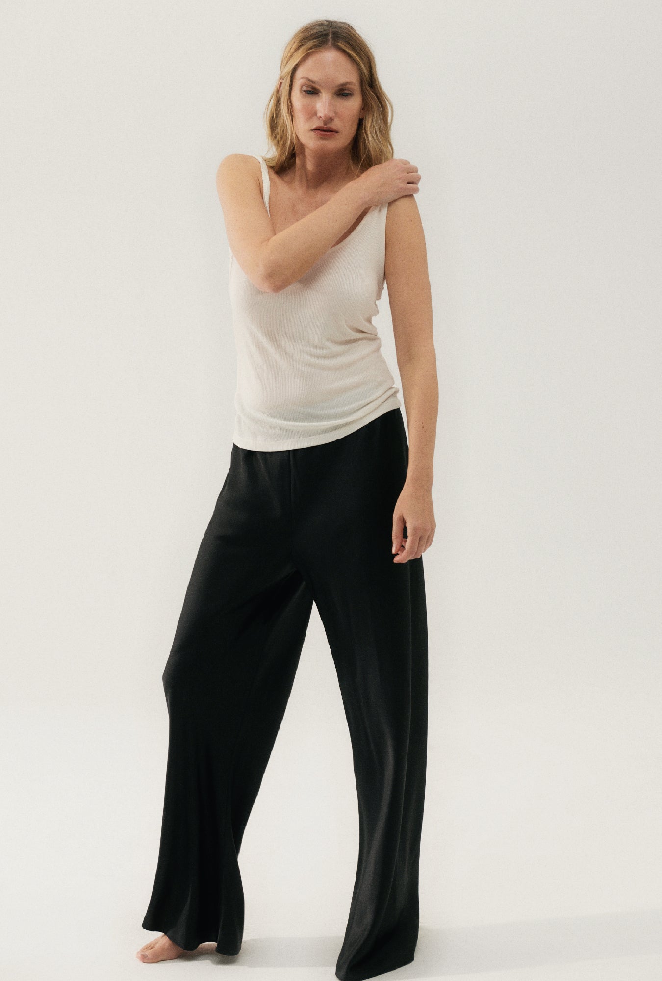Ribbed Tank White
