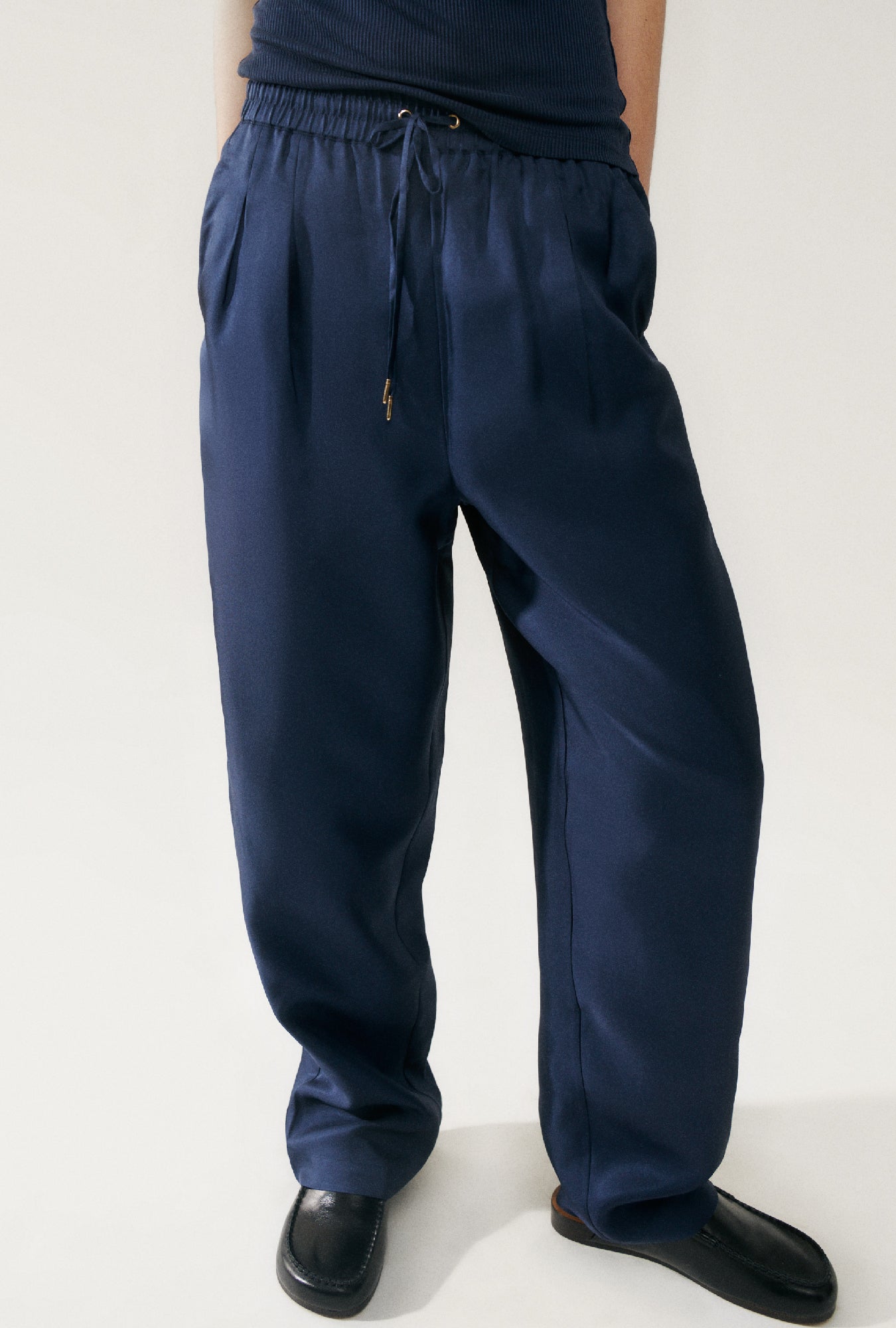 Twill Slouch Pants Midnight