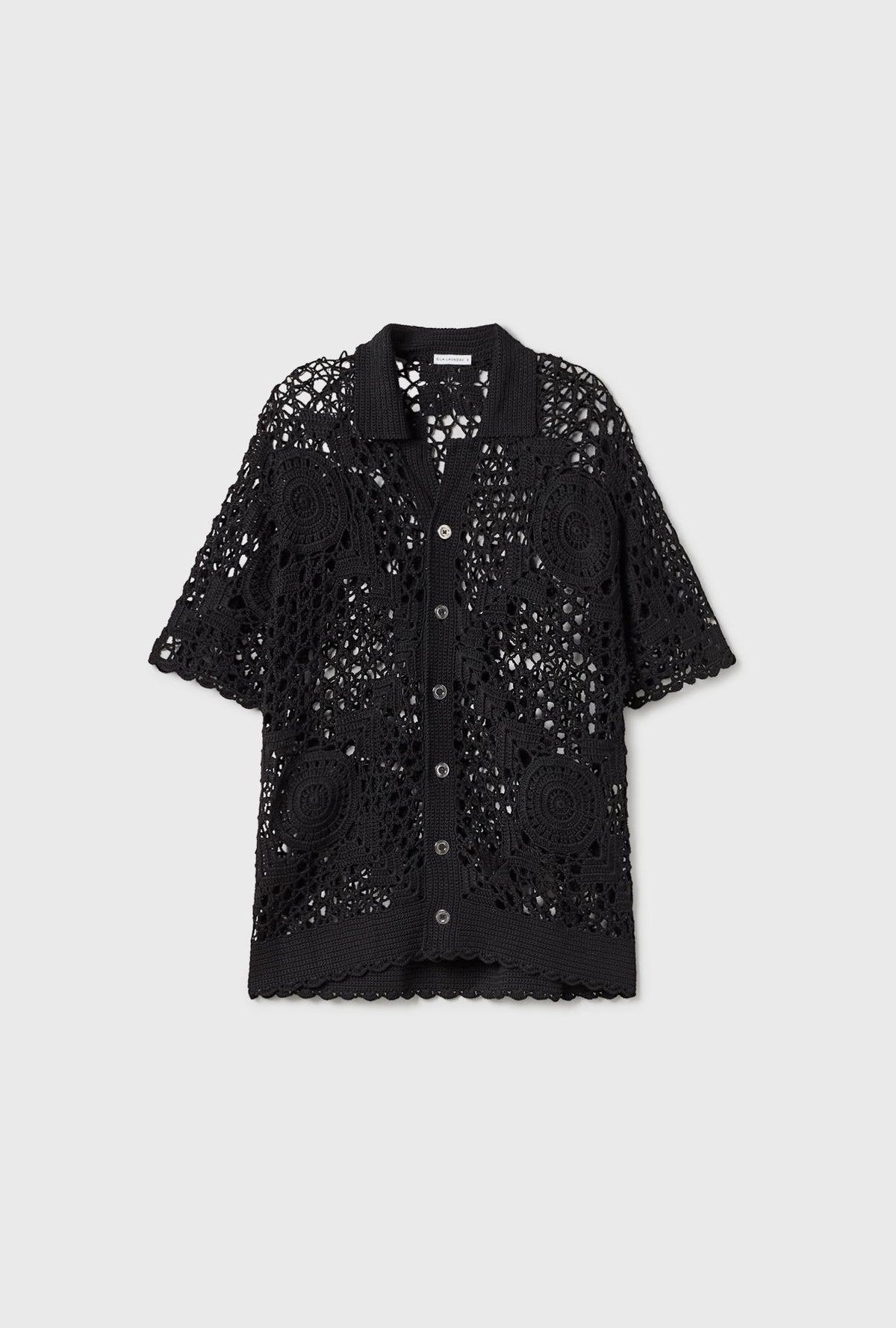 Crochet Grandpa Shirt Black
