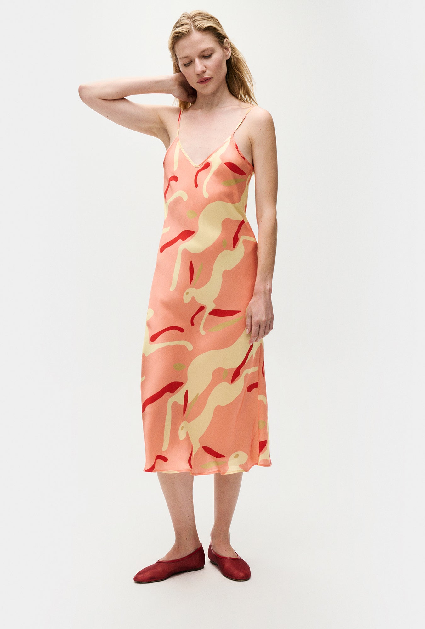 90S Slip Dress Rabbit Amaranth