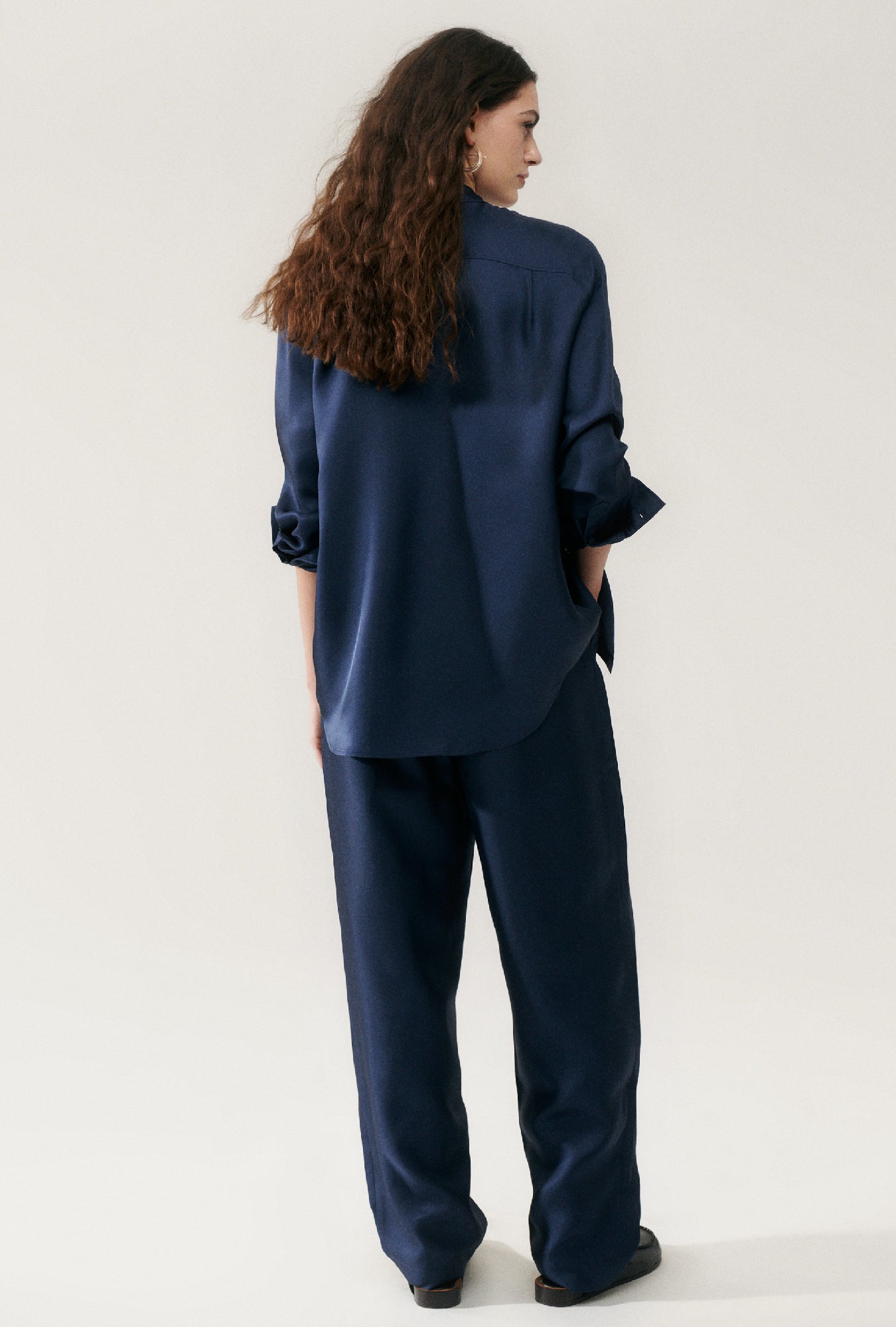 Twill Boyfriend Shirt Midnight