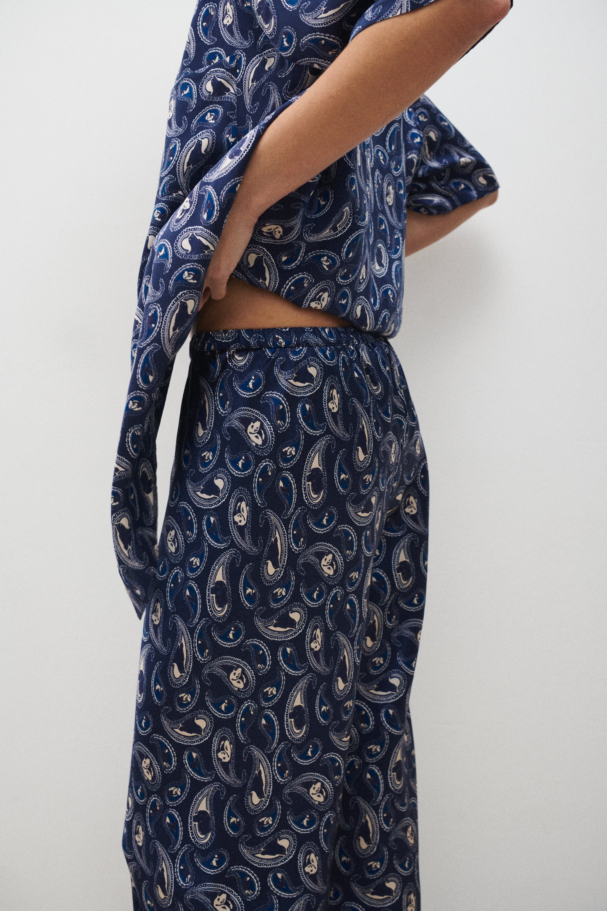 Bias Cut Pants Hounds Paisley