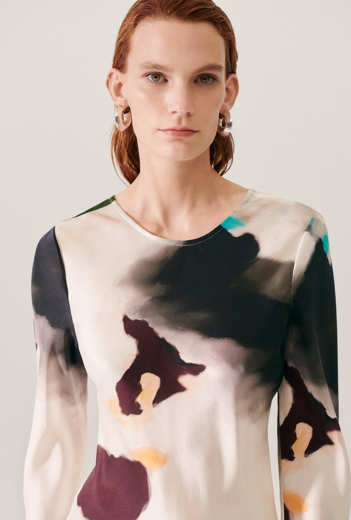 Full Sleeve Bias Dress Phosphate