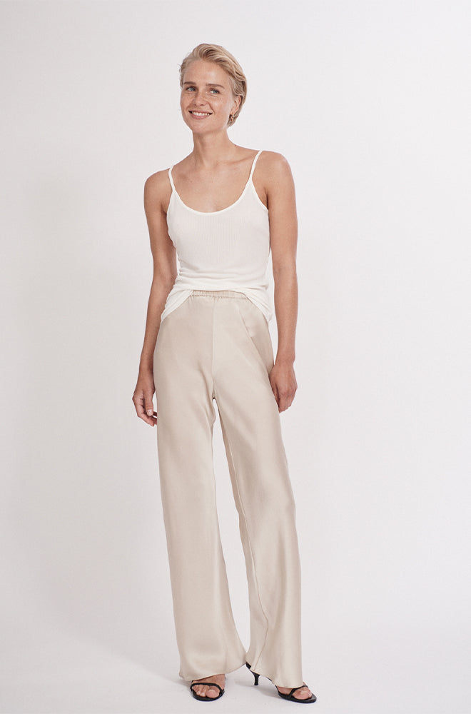 Ribbed Cami White