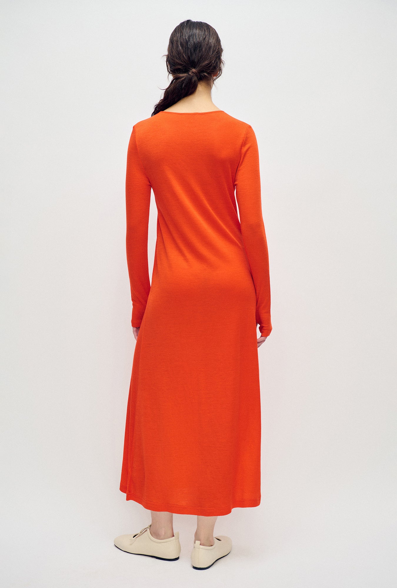 Merino Full Sleeve Dress Sunset
