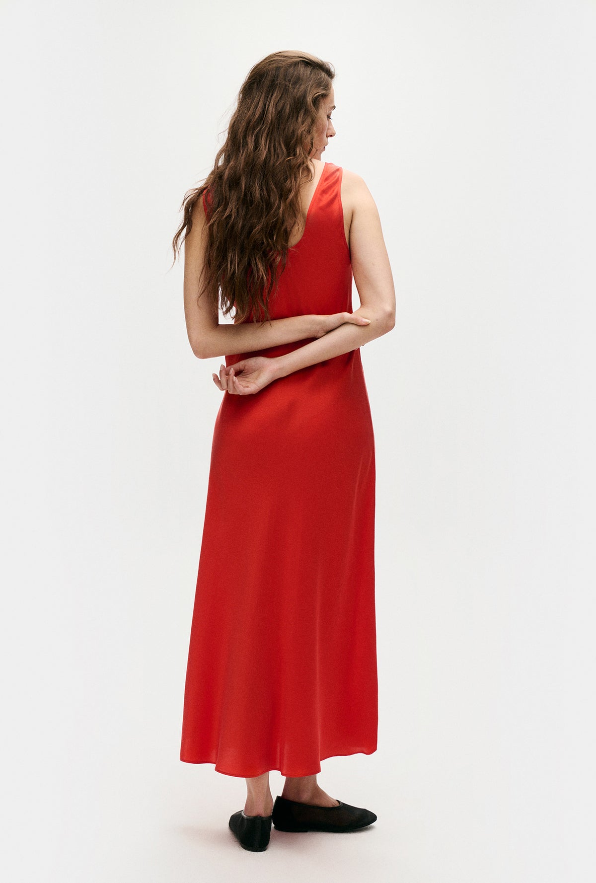 Scoop Neck Dress Geranium