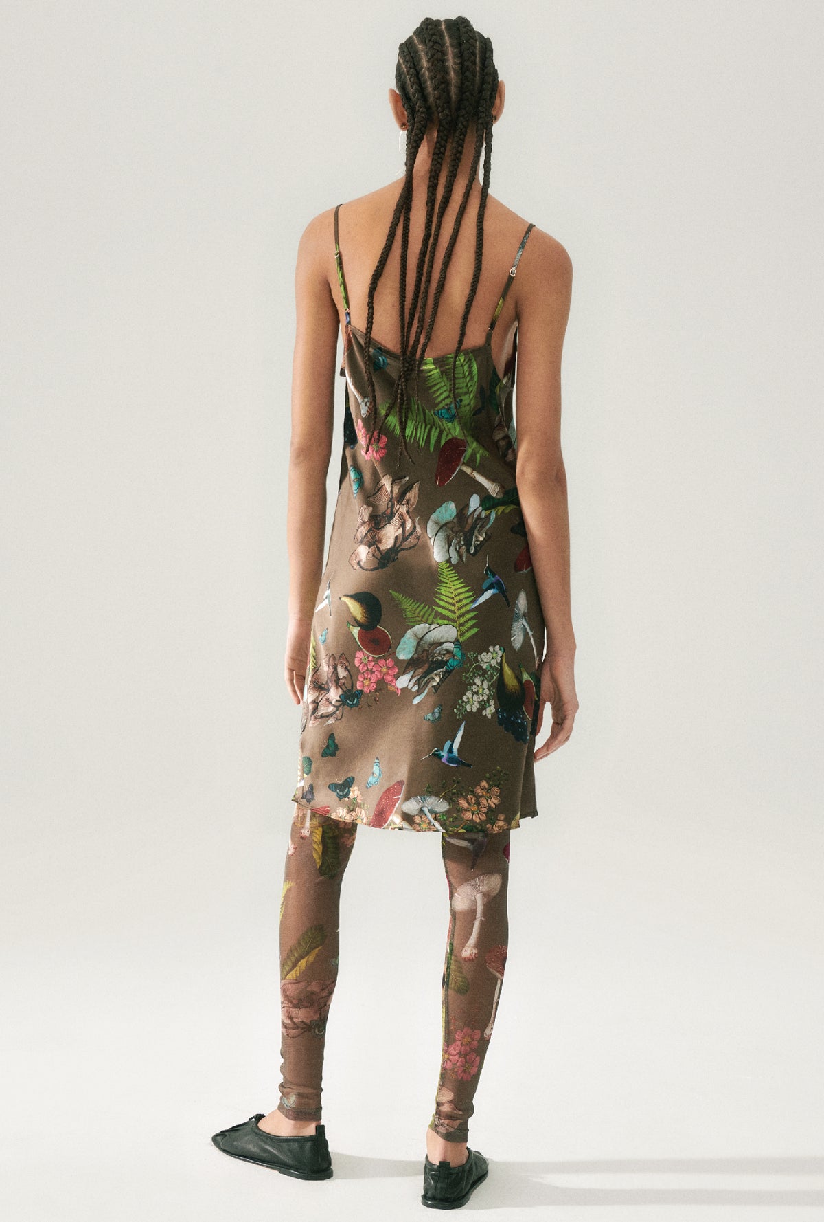 Straight Neck Dress Magic Mushroom Dark Earth