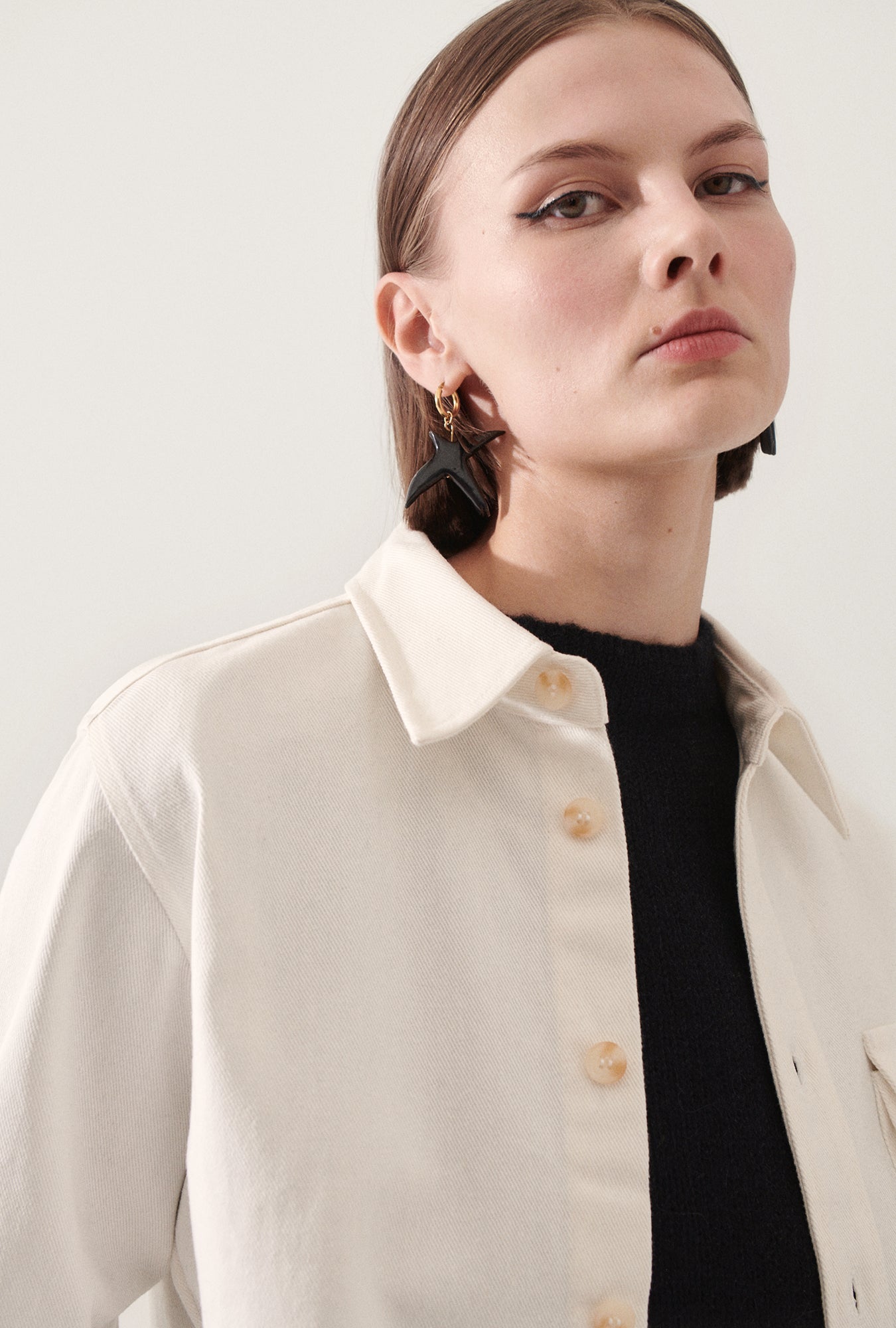 Canvas Overshirt Milk